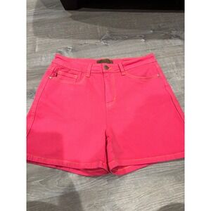 Judy Blue Los Angeles Pink Denim Shorts Bright Colored‎ High Waist Womens L